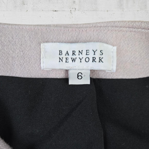 80s Vintage Barneys Powder Pink Wool Asymmetrical Zip USA Moto Jacket Size 6 - Picture 4 of 9